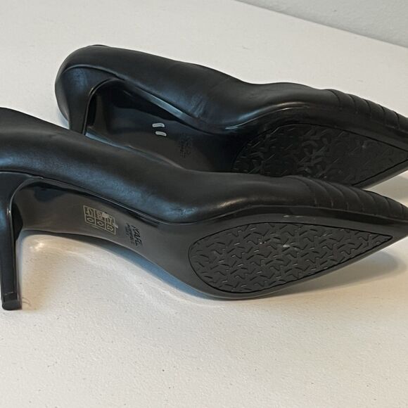 Karl Lagerfeld Paris LEATHER ROULLE 3.5" HEELS PUMPS SHOES - Picture 7 of 13